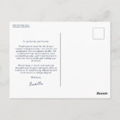 はっきりしたモダン海軍卒業感謝してい1名 ポストカード (裏面)