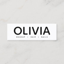 はっきりしたモダン白黒タイポグラフィ名刺