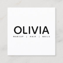 はっきりしたモダン白黒タイポグラフィ名刺