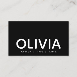 はっきりしたモダン白黒タイポグラフィ名刺 名刺