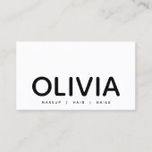 はっきりしたモダン白黒タイポグラフィ 名刺 (正面)