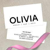 はっきりしたモダン白黒タイポグラフィ 名刺