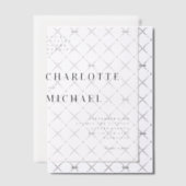 はっきりしたモダン結婚や ベラム紙招待状 (オフセット (招待状))