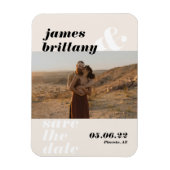 はっきりしたモダン結婚タイポグラフィと写真の救The マグネット (縦)