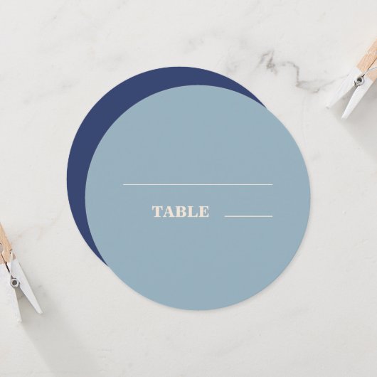 はっきりしたモダン結婚タイポグラフィほこりっぽい青い海軍 (正面/裏面インサイチュ)