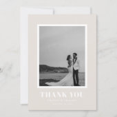 はっきりしたモダン結婚写真は感謝してい君の車 サンキューカード (正面)