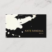 はっきりしたモダン絵を描(ばちゃばちゃ)跳ねる 名刺 (正面)