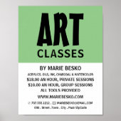 はっきりしたモダン美術先生美術クラス広告ズ ポスター (正面)