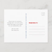 はっきりしたモダン花火7月の第4日アメリカ愛国心 インビテーションポストカード (裏面)