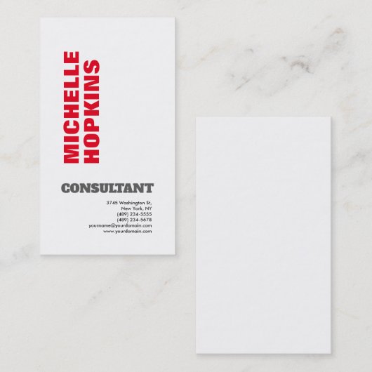 はっきりしたモダン金エレガント平原 名刺 (正面/裏面)