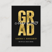 はっきりしたモダン金ゴールド卒業スタイリッシュ会 エンクロージャーカード (正面)
