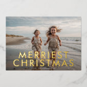 はっきりしたモダン金ゴールド 箔シーズンカード (正面)