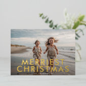 はっきりしたモダン金ゴールド 箔シーズンカード (立ち正面)