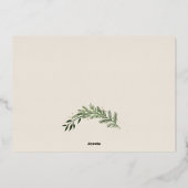 はっきりしたモダン金ゴールド 箔シーズンカード (裏面)