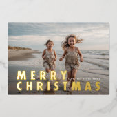 はっきりしたモダン金ゴールド 箔シーズンカード (正面)