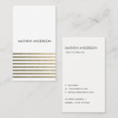 はっきりしたモダン銀線フェイク模様 名刺 (正面/裏面)