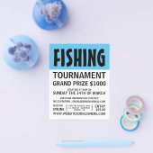 はっきりしたモダン魚釣り大会イベント広告ズ チラシ (シングル)