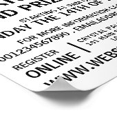 はっきりしたモダン魚釣り大会イベント広告ズ ポスター (角)