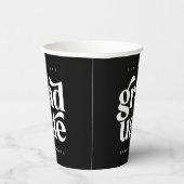 はっきりしたモダン黒卒業パーティー 紙コップ (右)