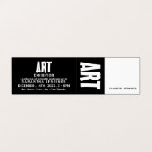 はっきりしたモダン，アーティスト展，詳細 名刺 (外部フラット)