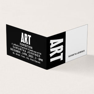 はっきりしたモダン,アーティスト展,詳細 名刺