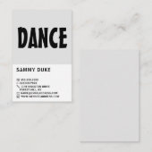 はっきりしたモダン,ダンサー,踊りインストラクター 名刺 (正面/裏面)