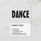 はっきりしたモダン，ダンサー，踊りインストラクター 名刺 (正面)