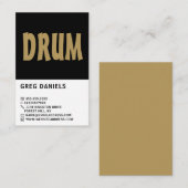 はっきりしたモダン,ドラマー,プロフェッショナルミュージシャン 名刺 (正面/裏面)