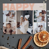 はっきりしたモダンCoral Year In Review 8枚フォトハッピー シーズンカード