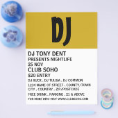 はっきりしたモダンDJ、クラブイベントのフラ広告イヤー チラシ (シングル)