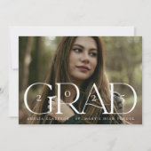 はっきりしたモダンGrad 4パーソナライズされた Photo Card 招待状 (正面)