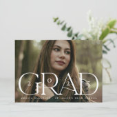 はっきりしたモダンGrad 4パーソナライズされた Photo Card 招待状 (スタンド正面)