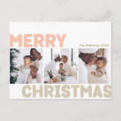 はっきりしたモダンMerry Christmas Year in Review 3 Photo シーズンポストカード (正面)