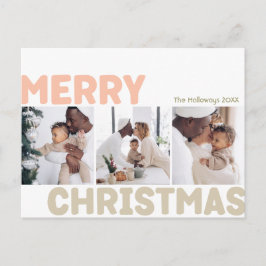 はっきりしたモダンMerry Christmas Year in Review 3 Photo シーズンポストカード