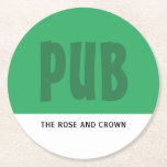 はっきりしたモダンPub/Brewery ラウンドペーパーコースター<br><div class="desc">パブモダンーはっきりした/ブルワリー紙コースターby the Business Card Store.</div>