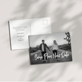 はっきりしたモダンScript Photo日付の変更 ポストカード