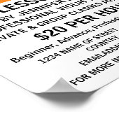 はっきりしたモダンViolin 広告 Lessons ポスター (角)