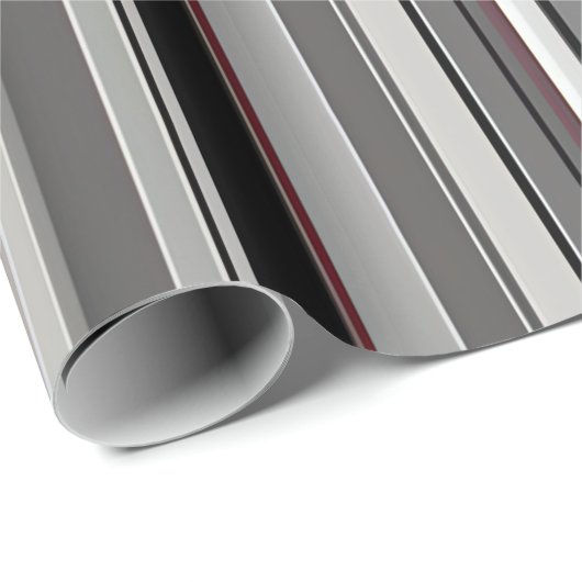 はっきりしたモノクストライプのギフトラップ ラッピングペーパー (ロールコーナー)