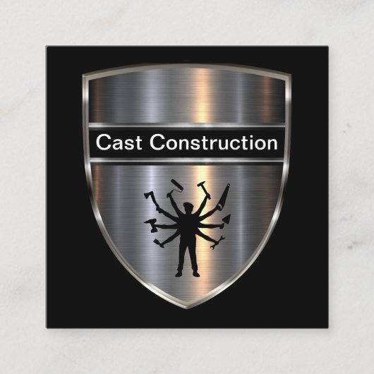 はっきりしたユニーク建築 スクエア名刺 (正面)