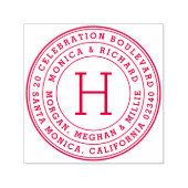 はっきりしたラウンドファミリー名&モノグラム差出人住所 セルフインキングスタンプ (デザイン)