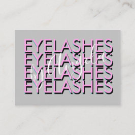 はっきりしたリピートまつげサロン爪、 ネイルピンク 名刺