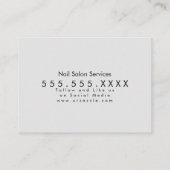 はっきりしたリピートまつげサロン爪、 ネイルピンク 名刺 (裏面)