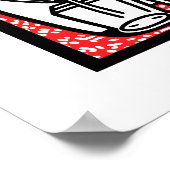 はっきりしたレッドチューリップモダンアポップ・アートのスタイル ポスター (角)