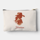 はっきりしたレトロウェスタン女性のカーボーイバチェロレッテ名 アクセサリーポーチ (裏面)