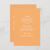 はっきりしたレトロオモダンレ結婚ンジのエンクロージャカード 出欠カード (正面/裏面)