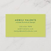 はっきりしたレトロカラフルタイポグラフィシャルトリューイエロー 名刺 (裏面)