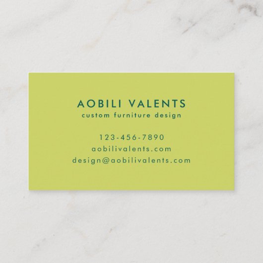 はっきりしたレトロカラフルタイポグラフィシャルトリューイエロー 名刺 (裏面)