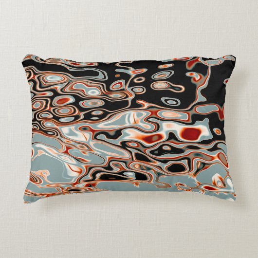 はっきりしたレトロカラフル抽象芸術 アクセントクッション (正面)