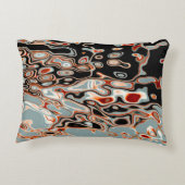 はっきりしたレトロカラフル抽象芸術 アクセントクッション (裏面)