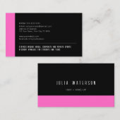 はっきりしたレトロカラーブロック – ブラックピンク、ロゴなし 名刺 (正面/裏面)